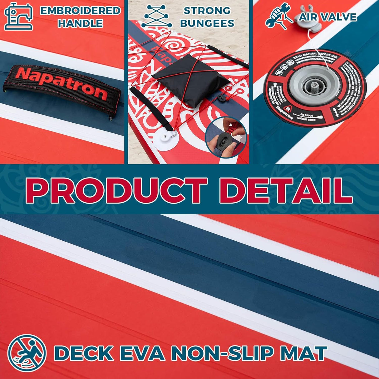 10'6 Inflatable Stand Up Paddle Boards, 33'' Widened Design Sup Paddle Board, Premium Paddle Fishing Board with Accessories, Sunscreen Cover, Fast Pump, Suitable for Youth and Adults