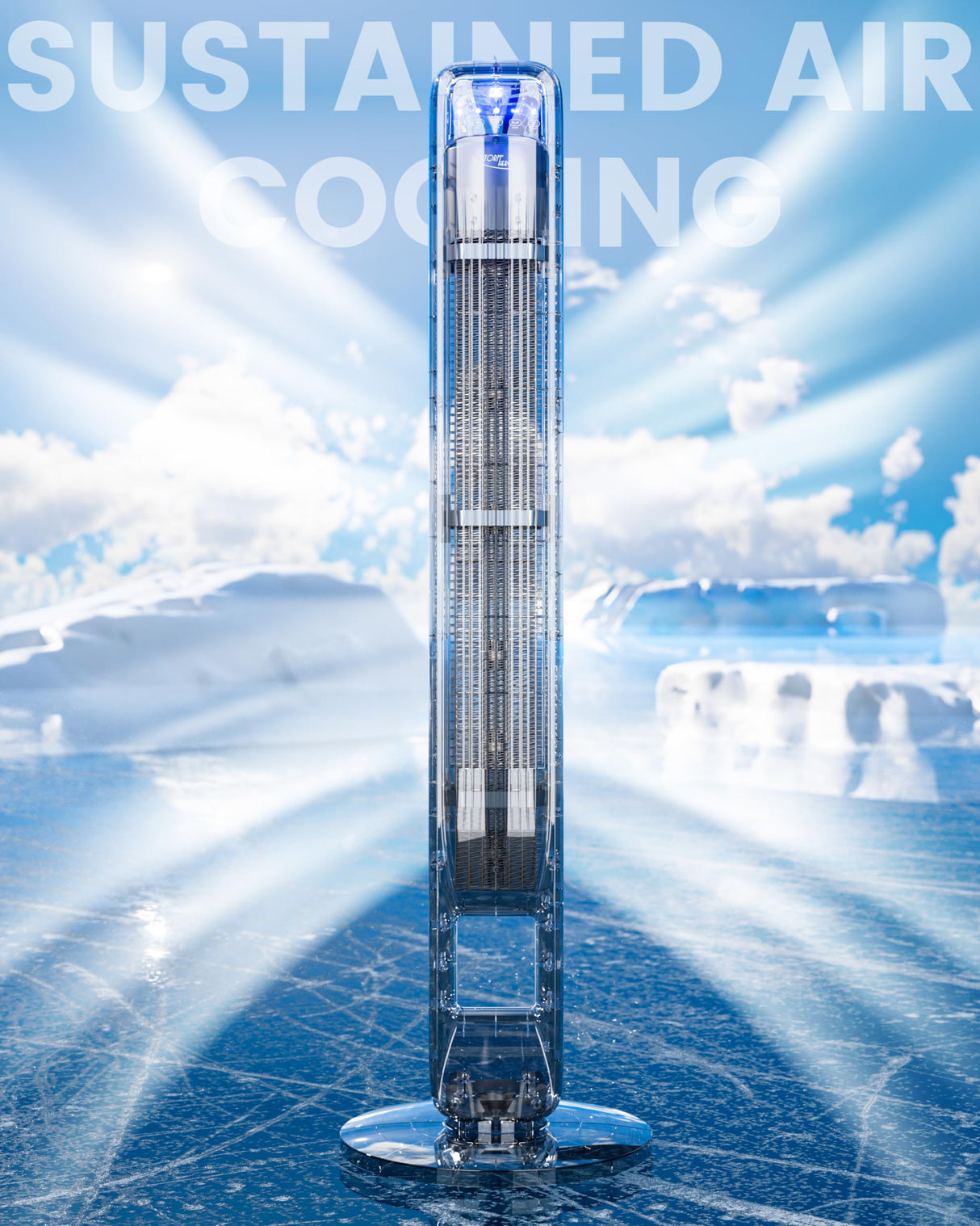 Billord Pedestal Tower Fan for Bedroom - Bladeless Oscillating Fans with 3 Fan Speed & 3 Wind Modes Portable Fans, Standing Fan 12H Timer, Tower Fan 70 Degree, Oscillating for Home