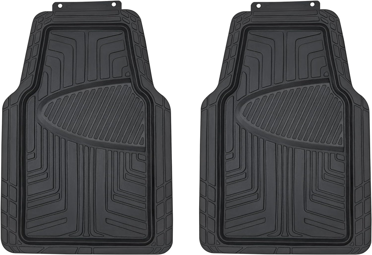 Premium Rubber Floor Mat for Cars, SUVs and Trucks, All Weather Protection, Universal Trim to Fit,Black