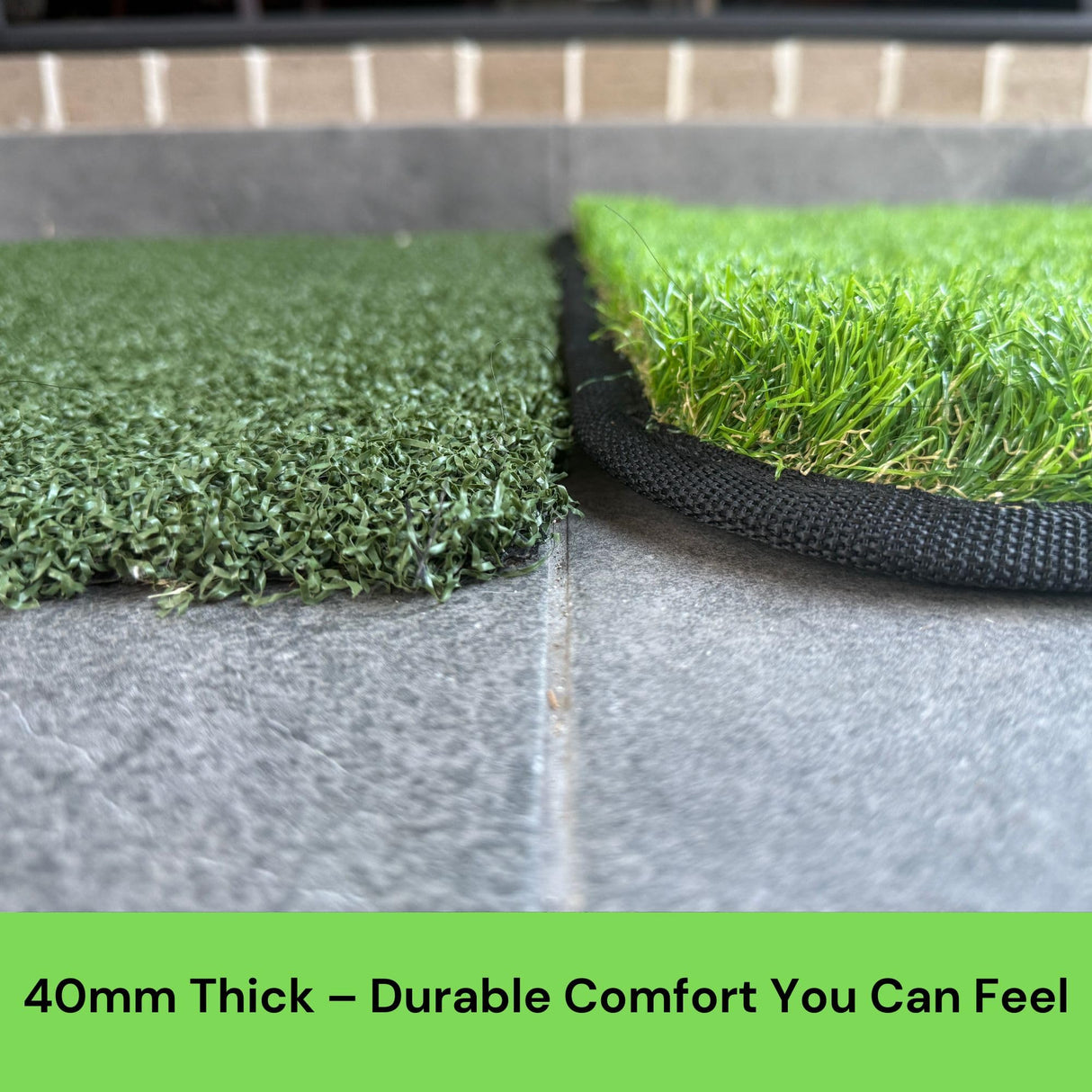 Mattitude Outdoor Dust-Off Mat 90 x 60cm - Artifical Grass 40mm Pile Turf Dirt Trapper, Weatherproof, Non-Slip, Washable & Easy Clean - for Home Entryway, Garage, Camping, Caravan