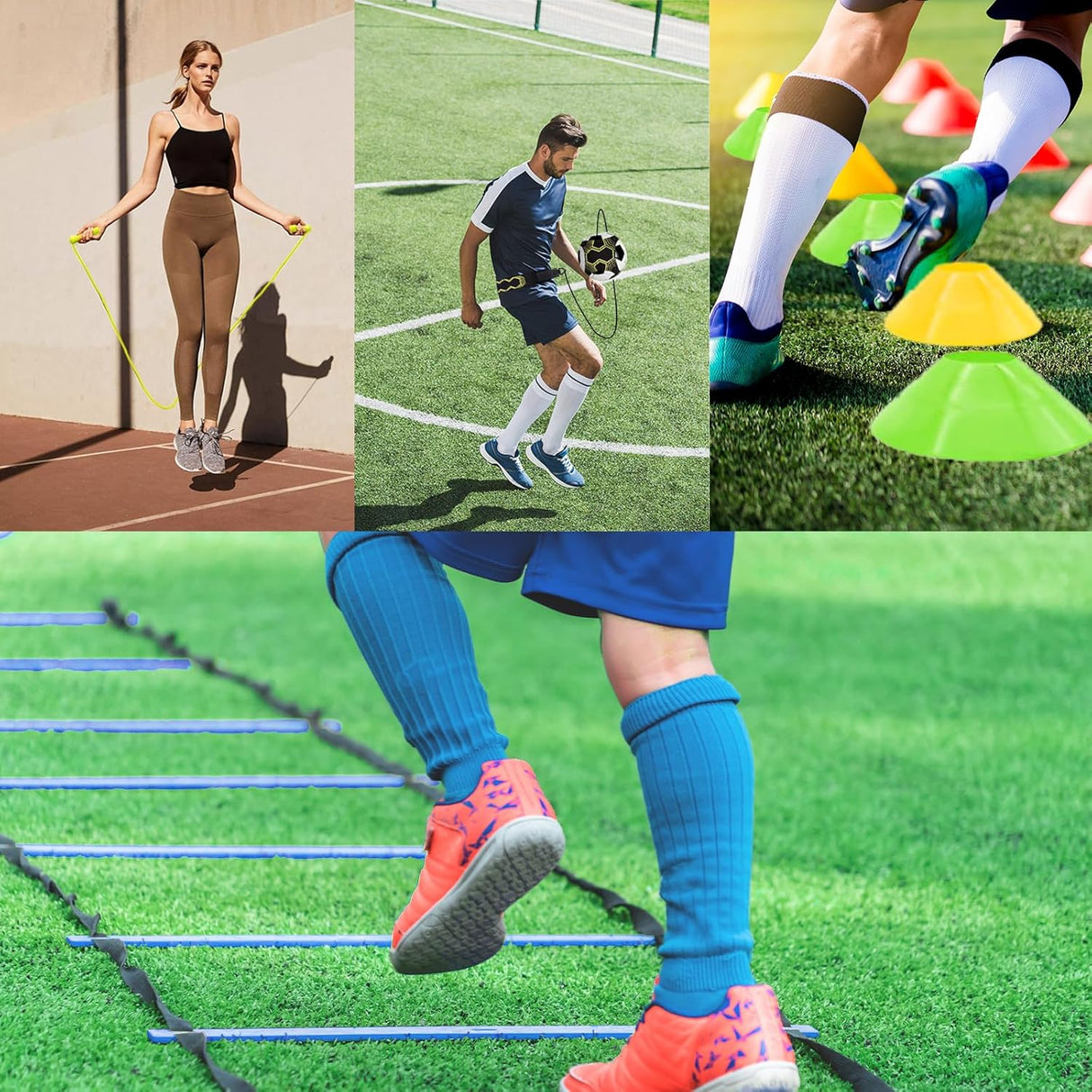 Soccer Agility Training Equipment Set - Speed Training Equipment for Soccer Football Basketball