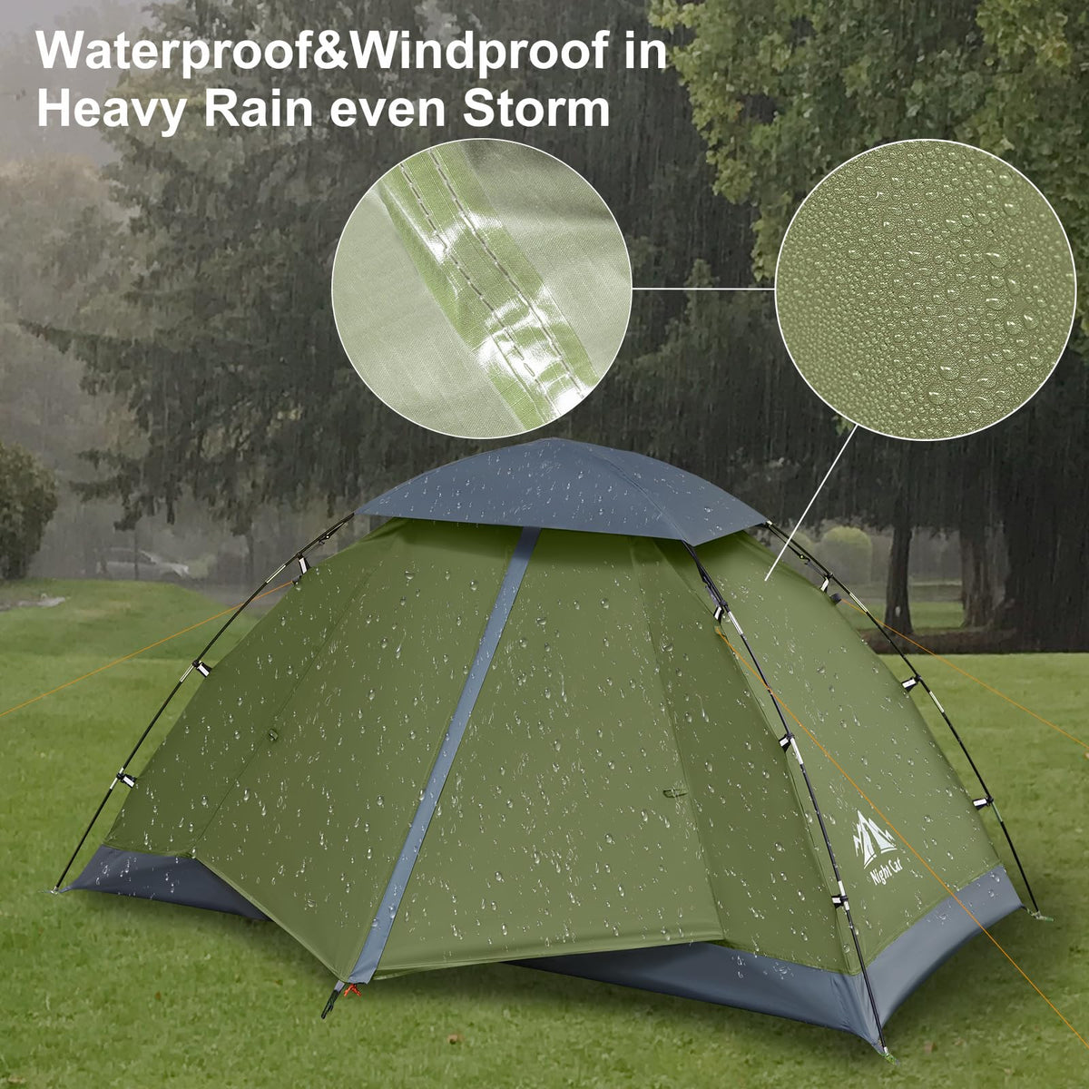Night Cat 1-Person Lightweight Backpacking Tent with Vestibule