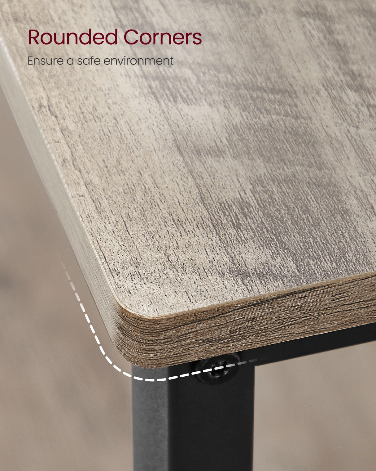 Kitchen Island with 3 Shelves, 47.2 Inches Kitchen Shelf with Large Worktop, Stable Steel Structure, Industrial, Easy to Assemble, Greige and Black