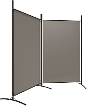 2-Panel Room Divider Living Room Bedroom Partition Privacy Protection Screen Room Separator Folding Dressing Wall Black Fabric