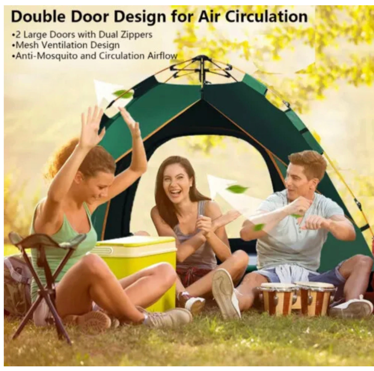 4-5 People Waterproof Automatic Outdoor Instant Pop Up Camping Tent UV Protect