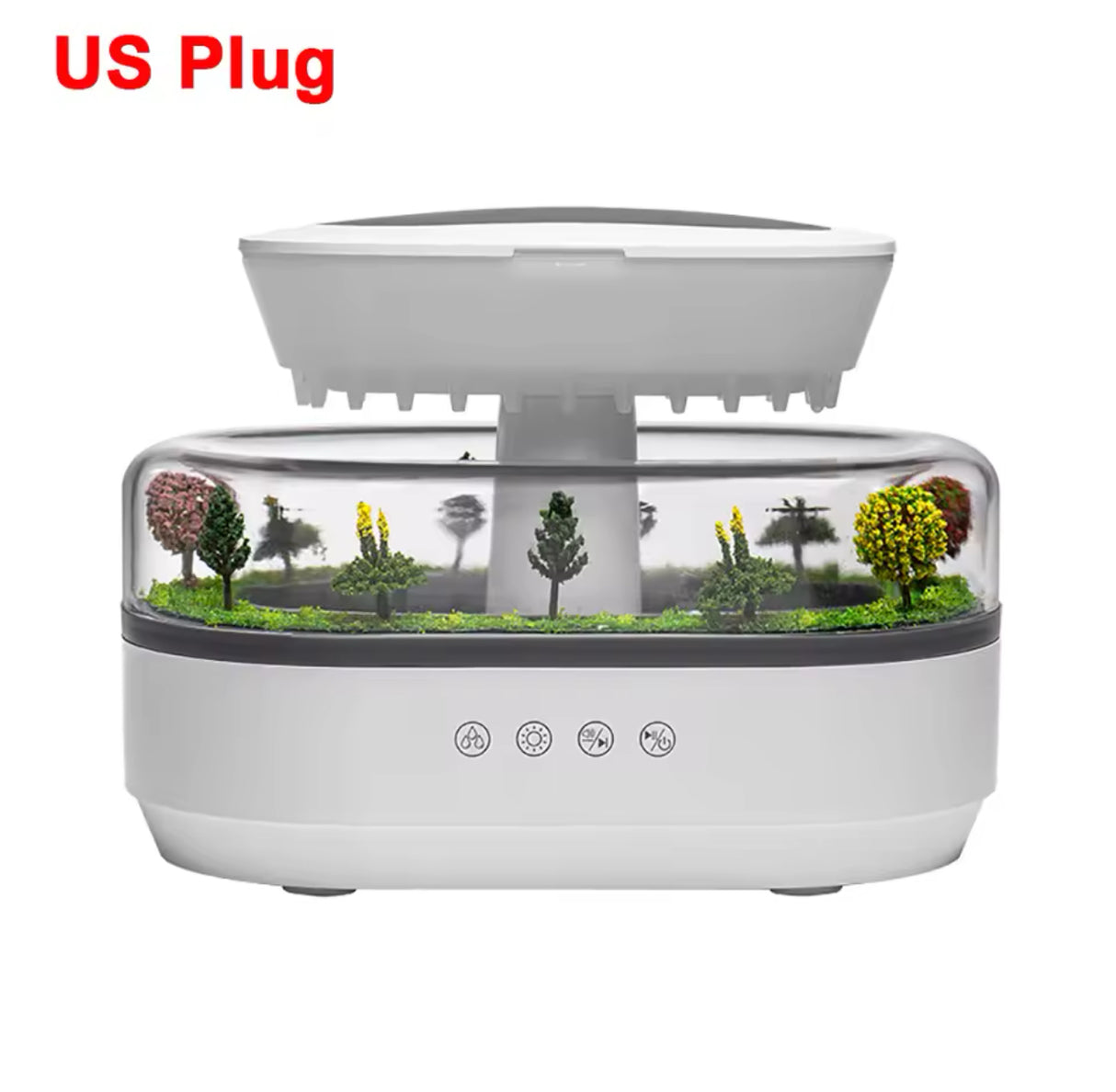 Aroma Humidifier Raindrop Air Humidifier Colorful Light White Noise Essemtial Oil Diffuser Home Ultrasonic Fragrance Diffuser