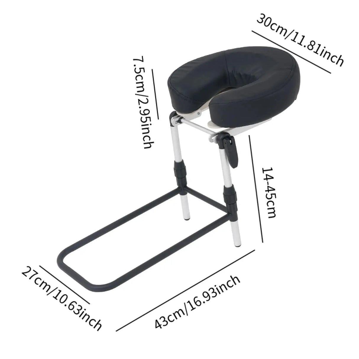 Massage Head Rest Kit Face Down Pillow for Mattress Equipment Multifunction Head Cradle Support Adjust for Massage Bed Salon SPA