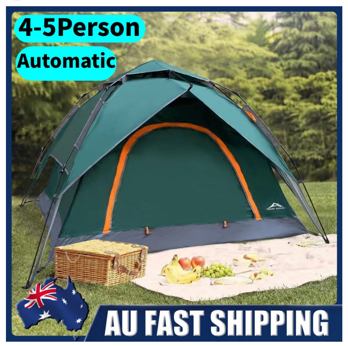 4-5 People Waterproof Automatic Outdoor Instant Pop Up Camping Tent UV Protect