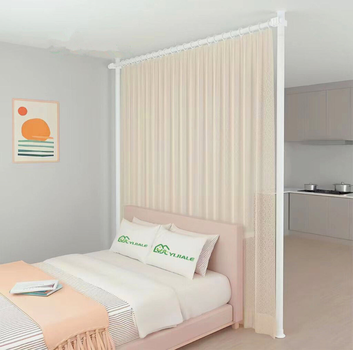 Adjustable Portable Room Divider Frame – 1.1–3m
