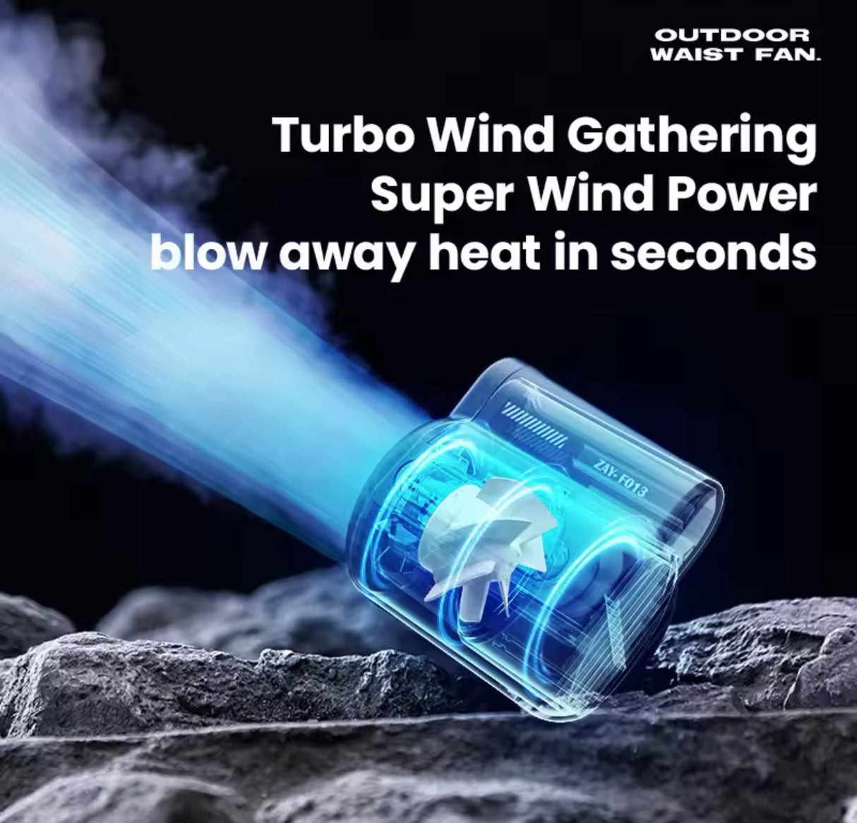 Hanging Waist Fans Under Shirt Fan Portable USB Charging Mini Clip on Waist Electric Fan Outdoor Camping Cooling Device