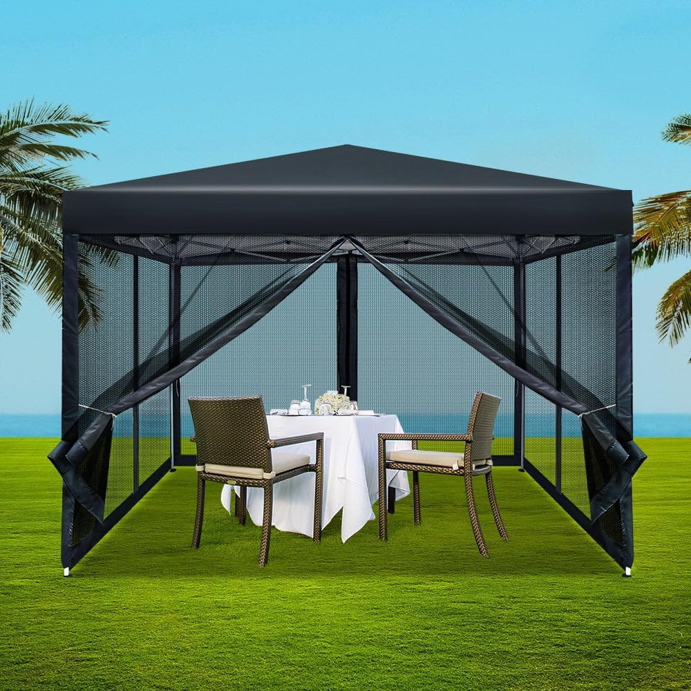 3 x 3 m Pop-Up Gazebo with Mesh Walls – 3 Colours