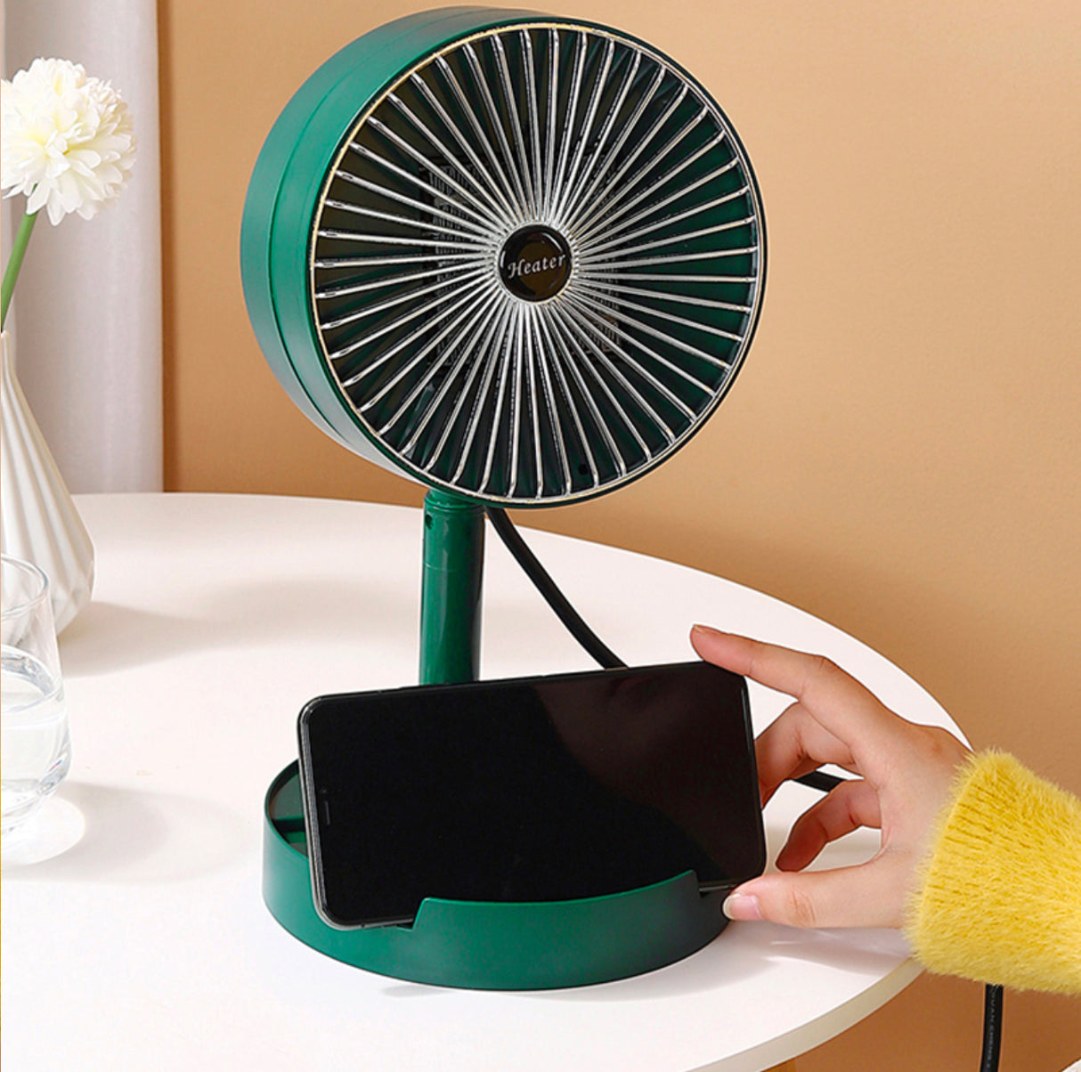 Portable Electric Heater Fan 1000W PTC Fast Heating Ceramic Home Office Travel