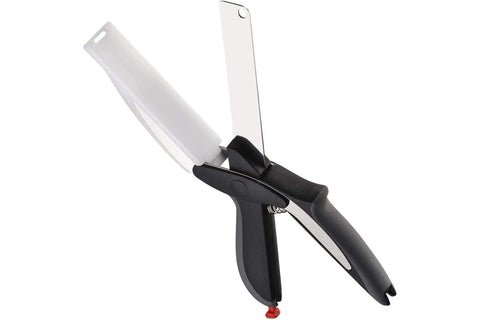Trendy Clever Crazy Cutter 2-in-1 Knife Cutting Board Scissors Tool Food Chopper