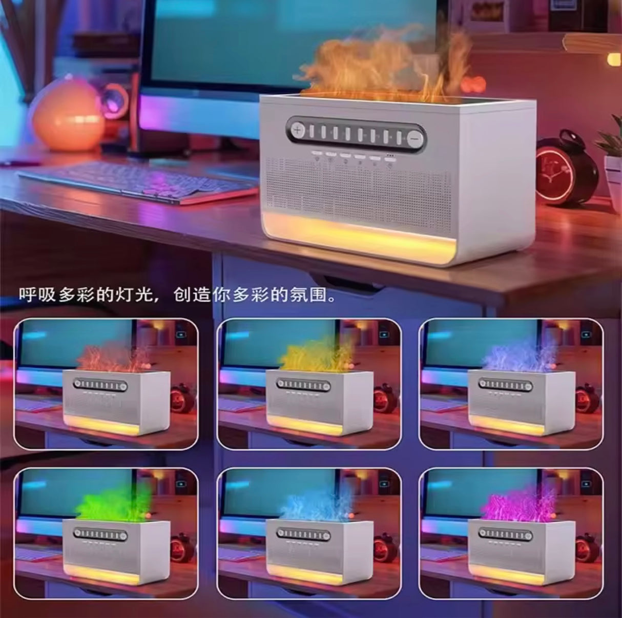 8 Group Nature Sound White Noise Sleep Night Light Bluetooth Speaker Essential Oil Diffusers insomnia humidifier