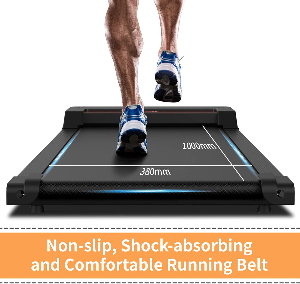 3 in 1 Walking Pad Treadmill, Under Desk Electric Treadmill for Home, Compact Portable Walking Jogging Running Machine with Shock Absorption | Non-Slip | LED Display | Low Noise