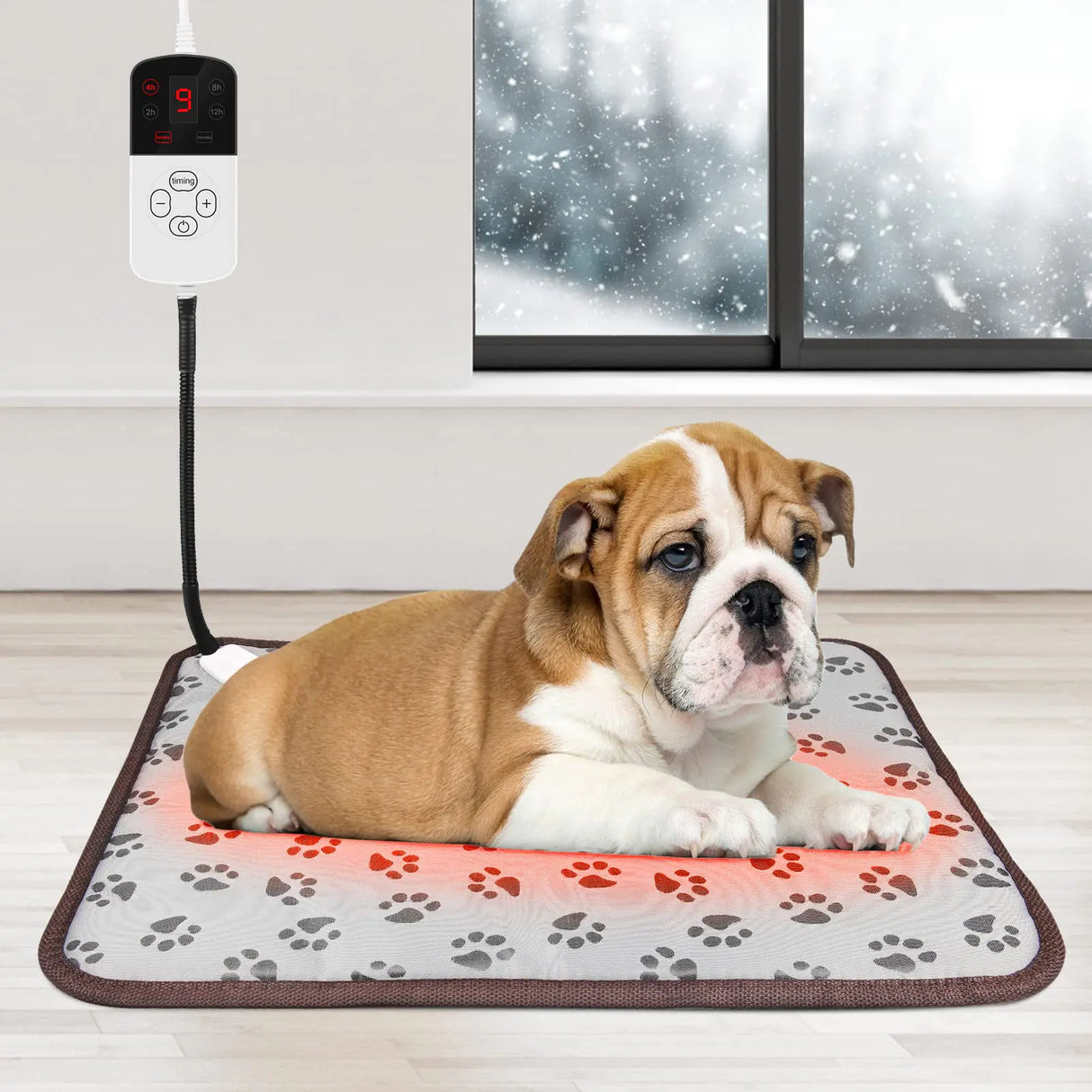 Pet Heating Pad for Dog Cat Heat Mat Indoor Electric Waterproof Dog Heated Pad with Chew Resistant Cord Pet Blanket Warmer