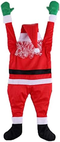 Christmas Hanging SANTA suit from on the Gutter Roof Outdoor Decoration Big 5FT
