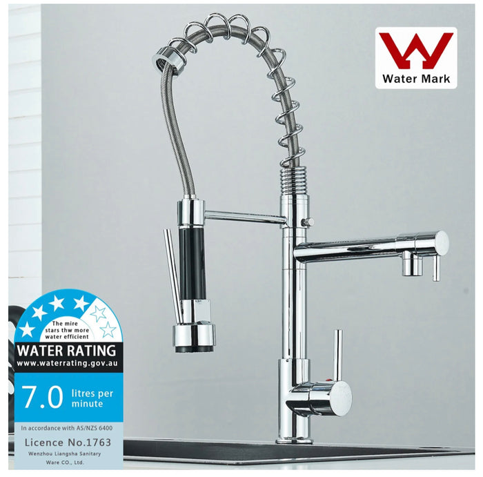 Chrome Pull-Out Kitchen Mixer Tap – 360° Swivel