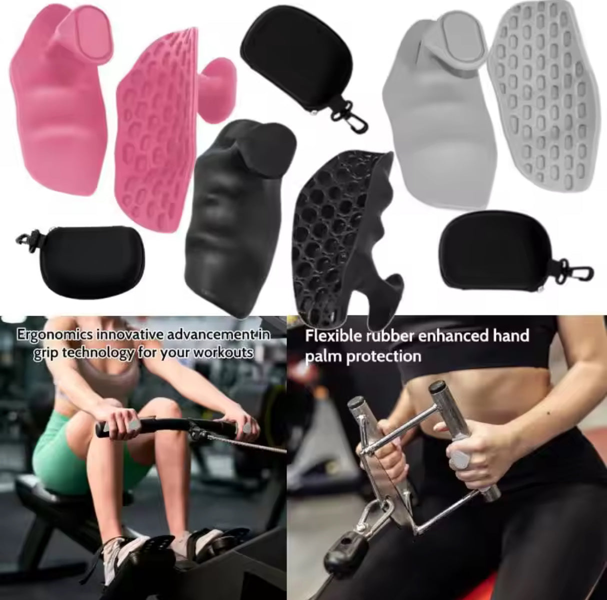 Weight Lifting Grips Hand Protection Sturdy Gym Grips Fingerless for Crosstraining Sports Fitness Bodybuilding Equipment (2Pcs)