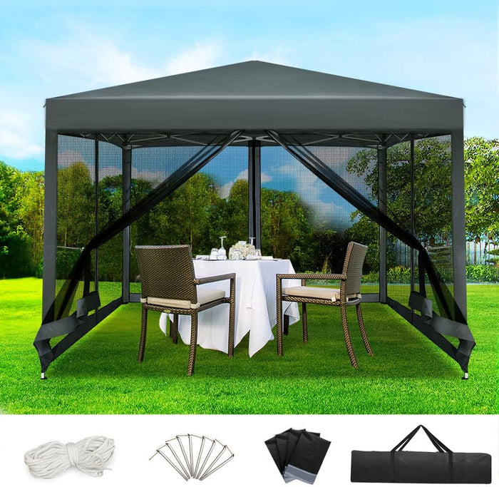 3 x 3 m Pop-Up Gazebo with Mesh Walls – 3 Colours