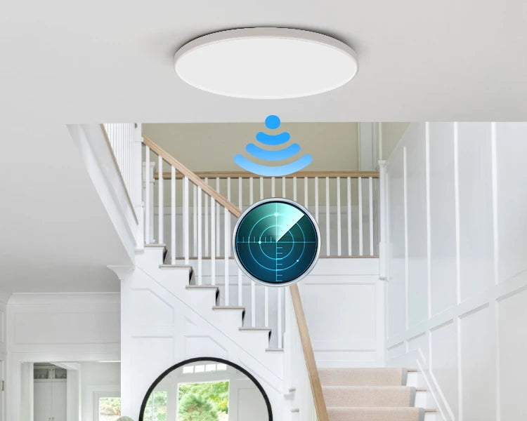 Radar Sensor Ceiling Light Led Pacel Lamps for Bathroom Hallways Porch Waterproof 20W 30W Smart Ceiling Lamp Led Panel Lighting
