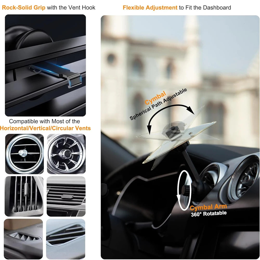 Car Cymbal Air Vent Mini Drum