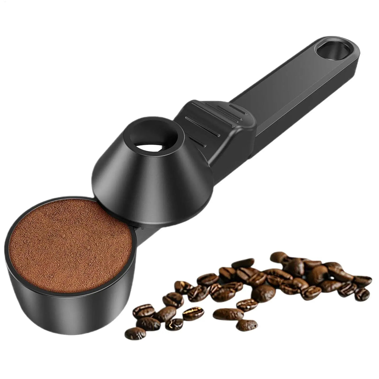 Handle Coffee Scoop with Funnel Long Measure Cup Ground Coffee Scooper for Kitchen Dormitory Apartment Cafe Bar Restaurant Flour