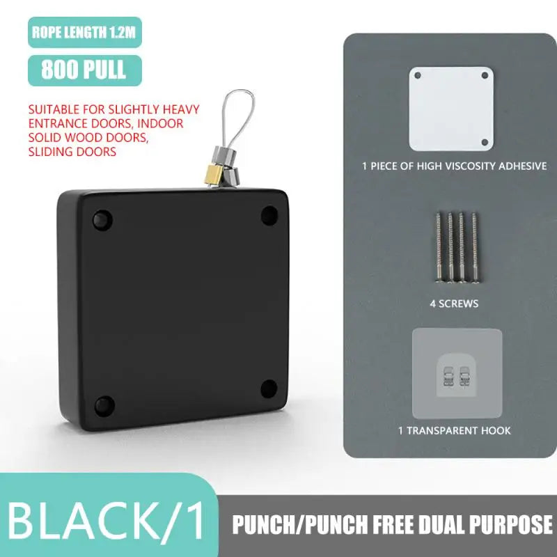 Automatic Door Closer Punch-Free Automatically Close Soft Close Door Closers Glass Door Closing Device Drawers Rawstring Door