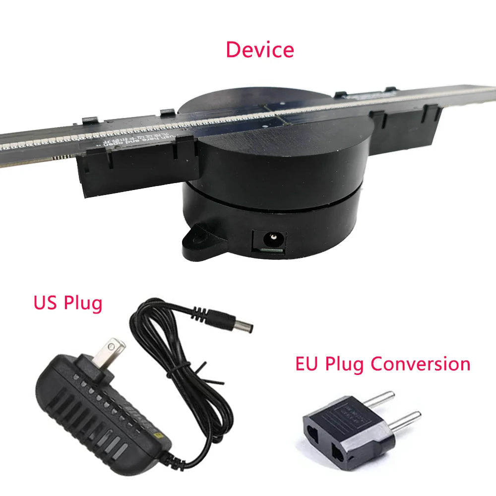 3D Hologram Fan 42CM WiFi 3D Holographic Projector Advertising Display Light HD Holographic Projector for Stores Bars Party Xmas