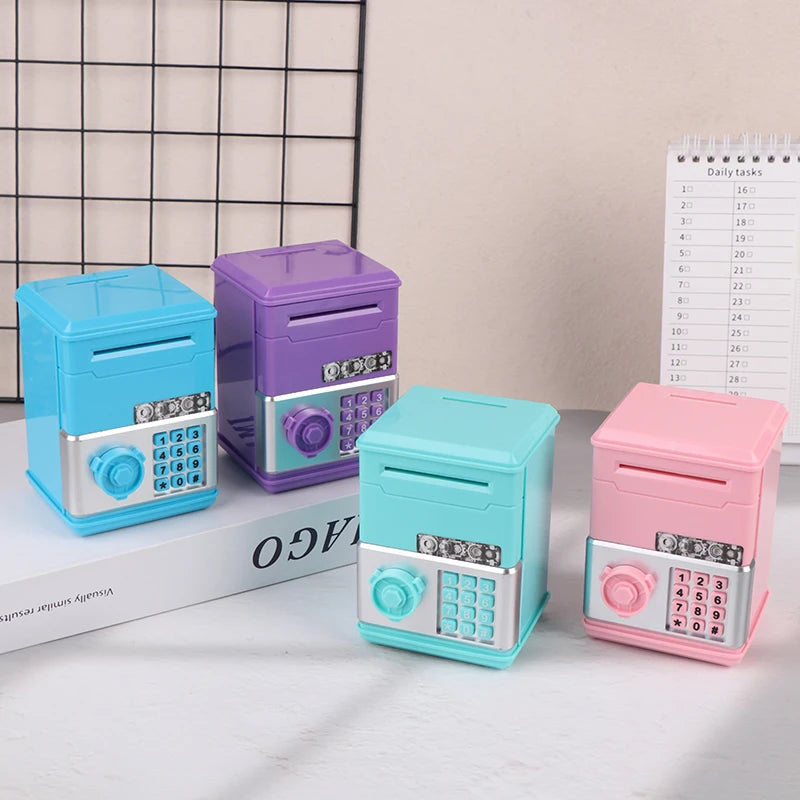 Kids Money Bank, Plastic Password Piggy Bank Mini ATM Cash Coin Money Box For Kids Birthday Toy For Children,ATM Banks Box