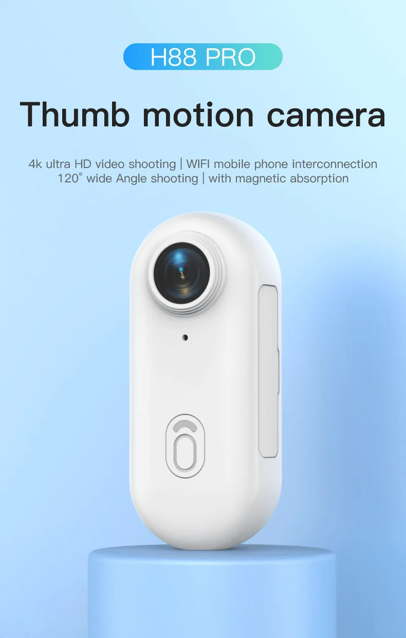 POV 4K Magnetic Body Cam Small Wireless Action Camera Magsafe Vlogging Recorder YouTube Sports Ultra Portable Smart Pro Camera