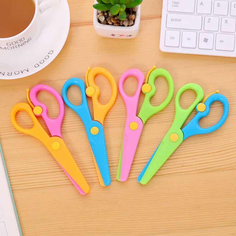 137mm Rounded-Tip Children’s Paper Scissors – 4 Colours