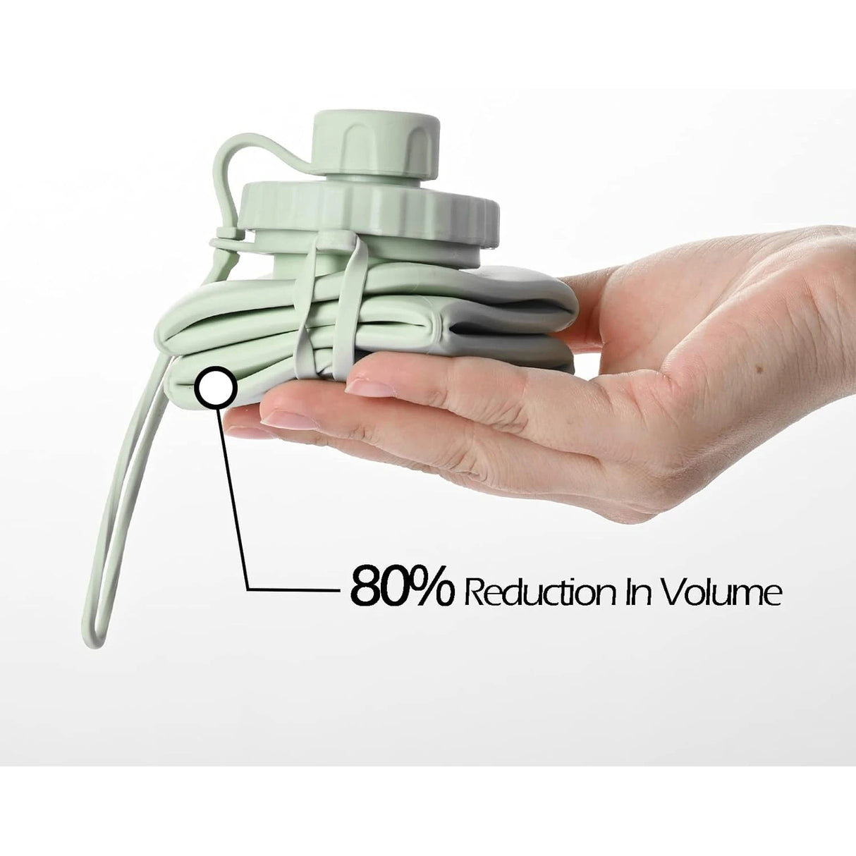 Silicone Collapsible Sports Water Bottles Outdoor Camping Folding Water Cup Large Capacity Travel Foldable Leakproof Kettle