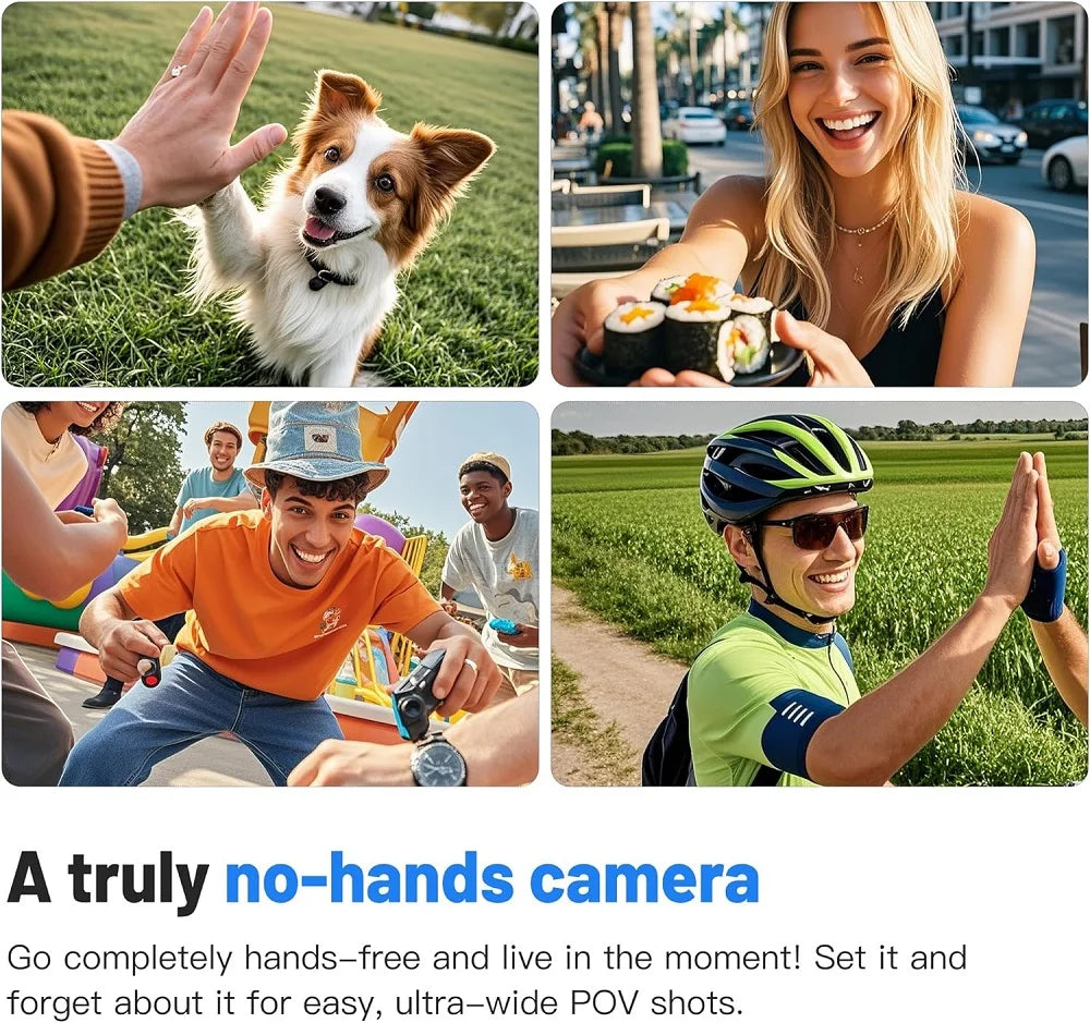 POV 4K Magnetic Body Cam Small Wireless Action Camera Magsafe Vlogging Recorder YouTube Sports Ultra Portable Smart Pro Camera