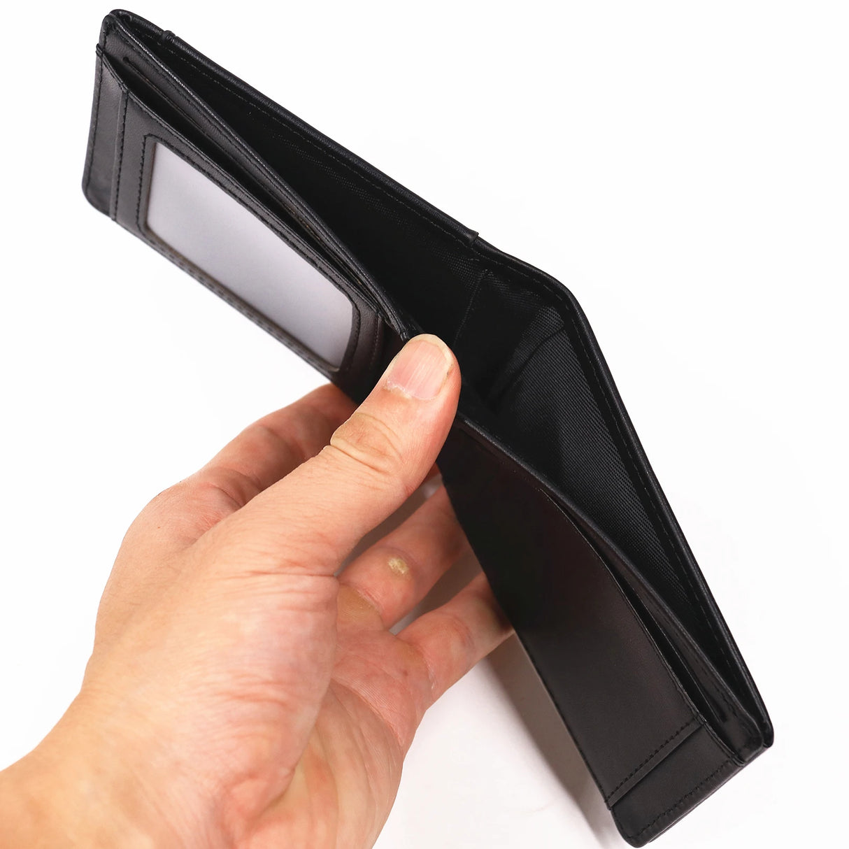 Leather Bat ID Wallet Slim Bifold Credit Card Holder Case With Cutout Superhero Face Eyes Mask Gift