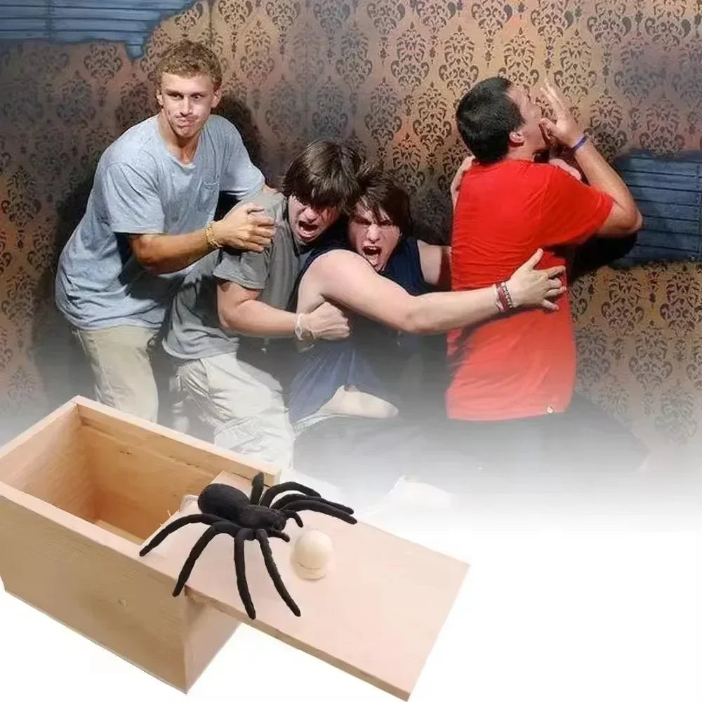 Funny Pop-Up Spider Scare Box - Desk Decor Gag Gift for Halloween, Christmas & Birthday, Novelty Office Toy & Home Decoration