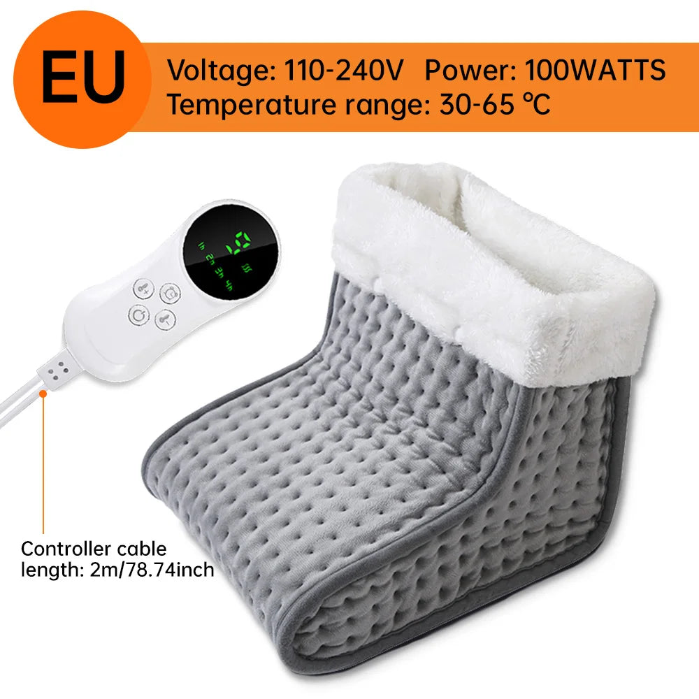 Electric Heated Foot US/EU Warmers Soft Feet Heating Pad 9-gear adjustable temperature Electric shoe heating pad