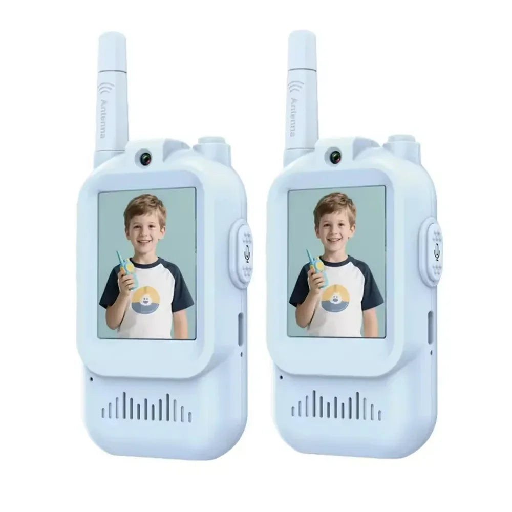 Video Walkie Talkies for Kids Rechargeable Toddler Toys for Indoor Camping Travel Birthday Gfits for Kids Ages 3-12 2PCS