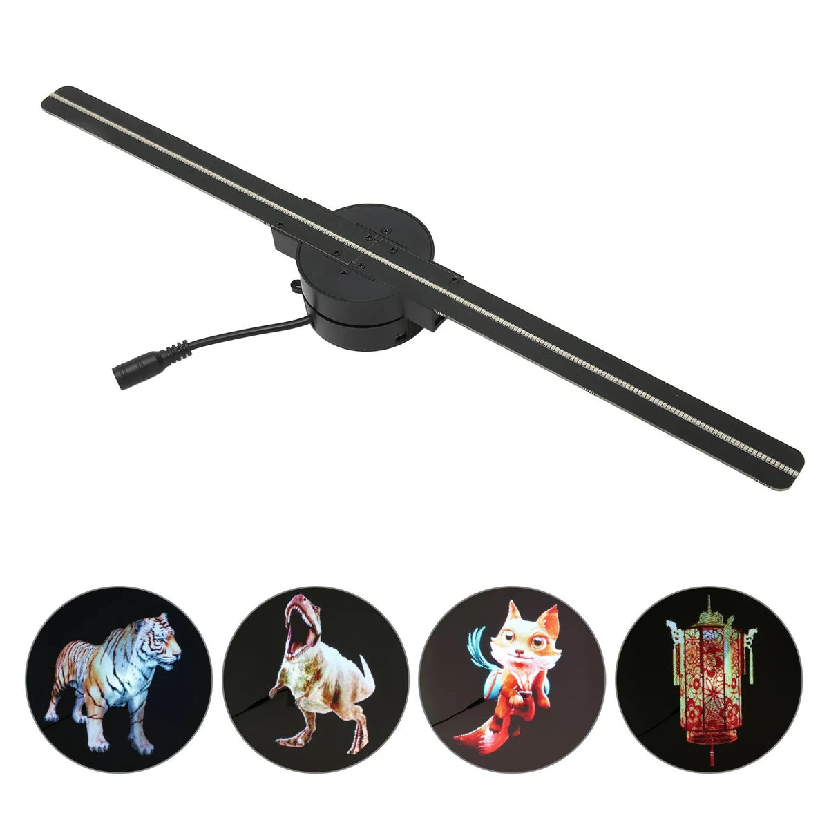 3D Hologram Fan 42CM WiFi 3D Holographic Projector Advertising Display Light HD Holographic Projector for Stores Bars Party Xmas