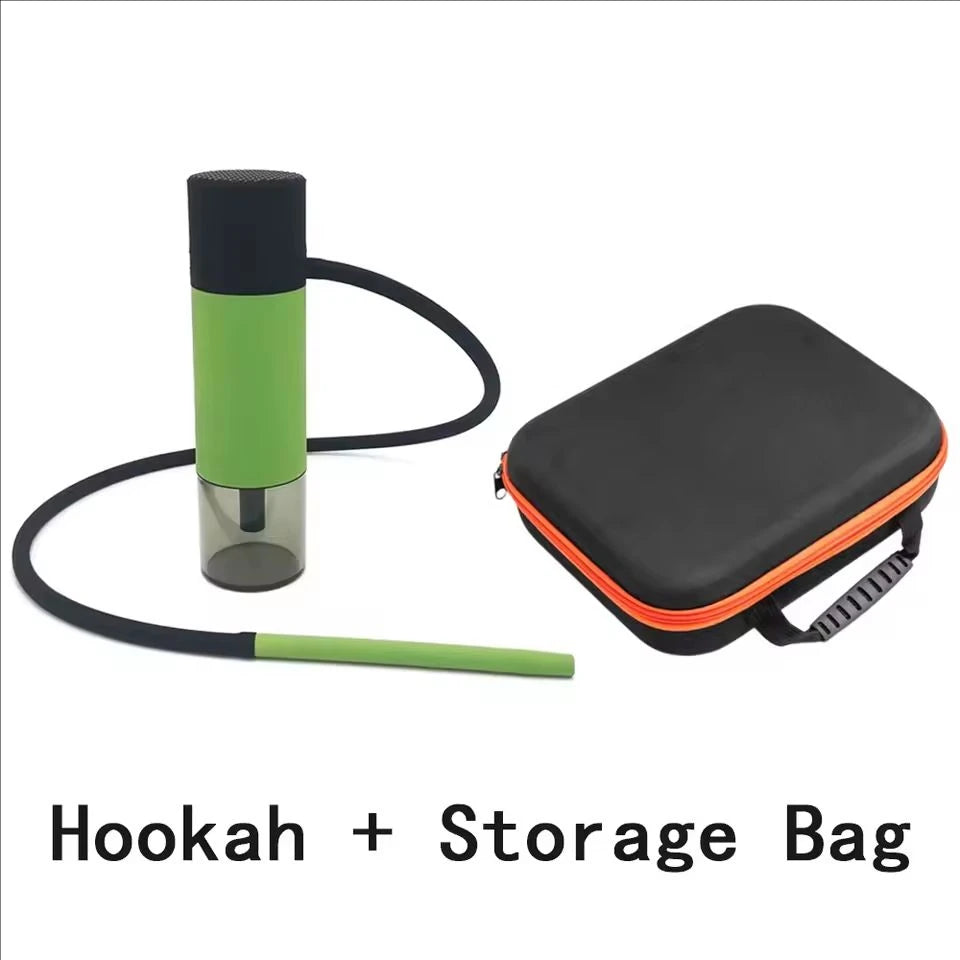 Portable Car Hookah Set with Silicone Hose Mini Shisha for Outdoor Travel Mobile Shisha Narguile Chicha Cachimbas
