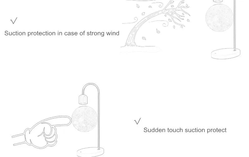 3D Printing Floating Moon Lamp Magnetic Levitation Seamless LED Night Light Creative Home Decoration Table Lamp