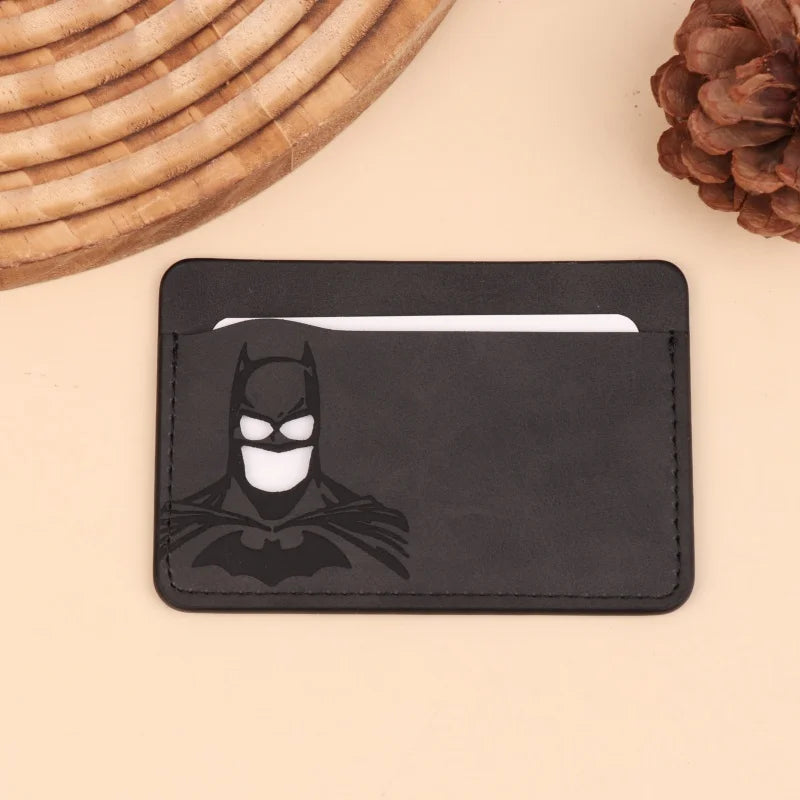 Bat-Inspired PU Card Wallet – Slim ID & Bank Card Holder