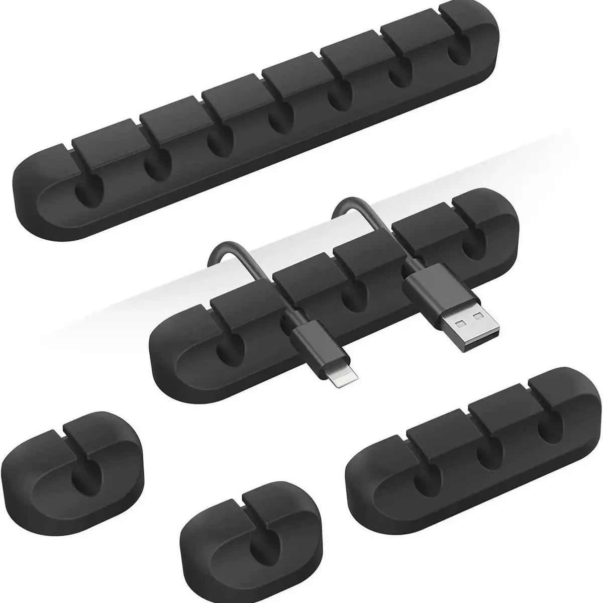 Self-Adhesive Silicone Cable Organiser – 3, 5 or 7 Slots