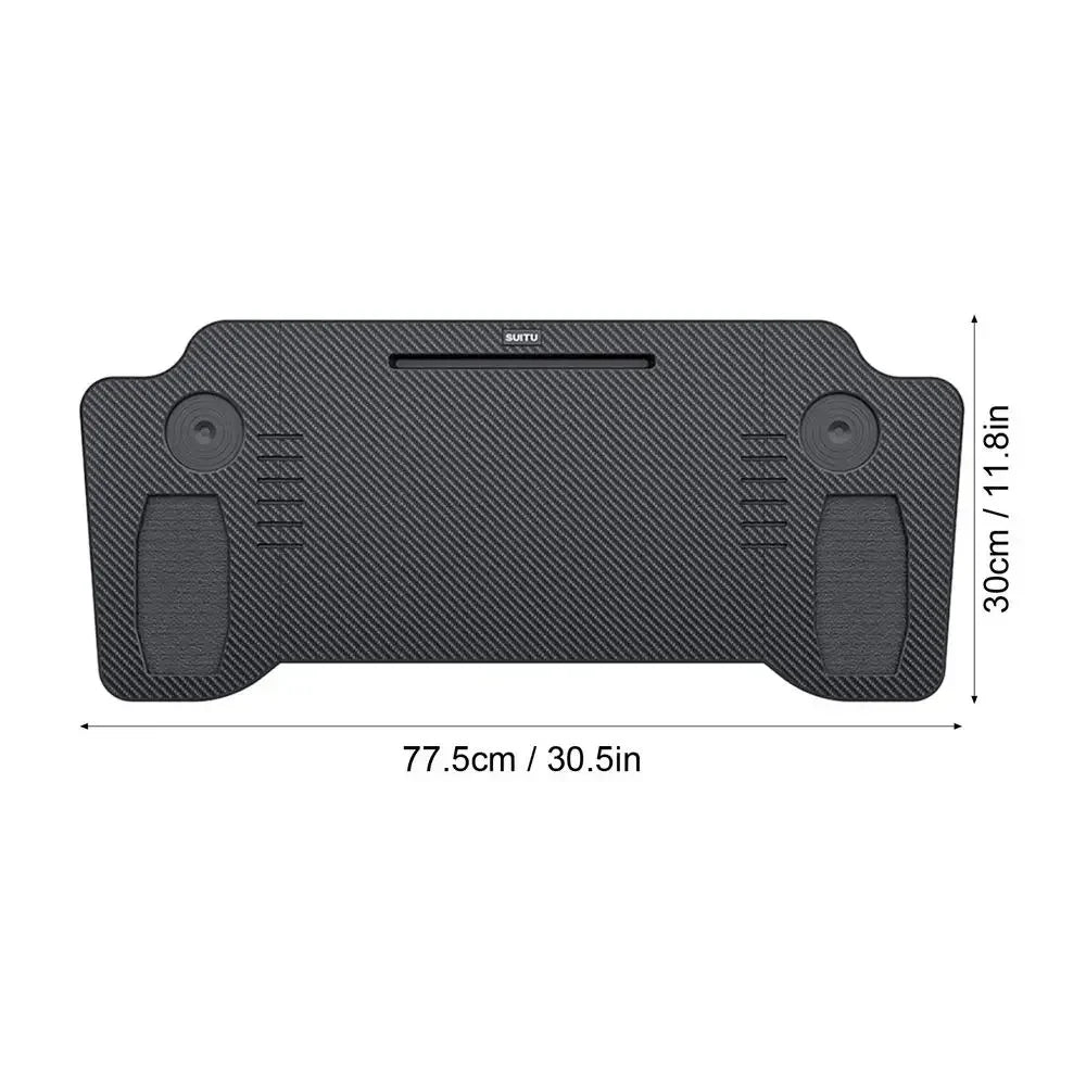 Foldable Car Laptop Desk Upgraded Tray Stand Compatible with Tesla Model 3/Y Steering Wheel Eating Table for Travel Work Camping