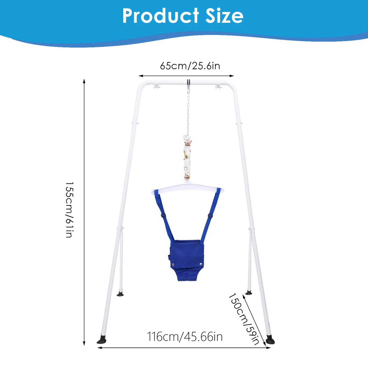 Baby Jumper Swing Outdoor Foldable Swing Set with Stand Multipurpose Playset,Outside Bouncers for Children 6 Months to 1.5 Years