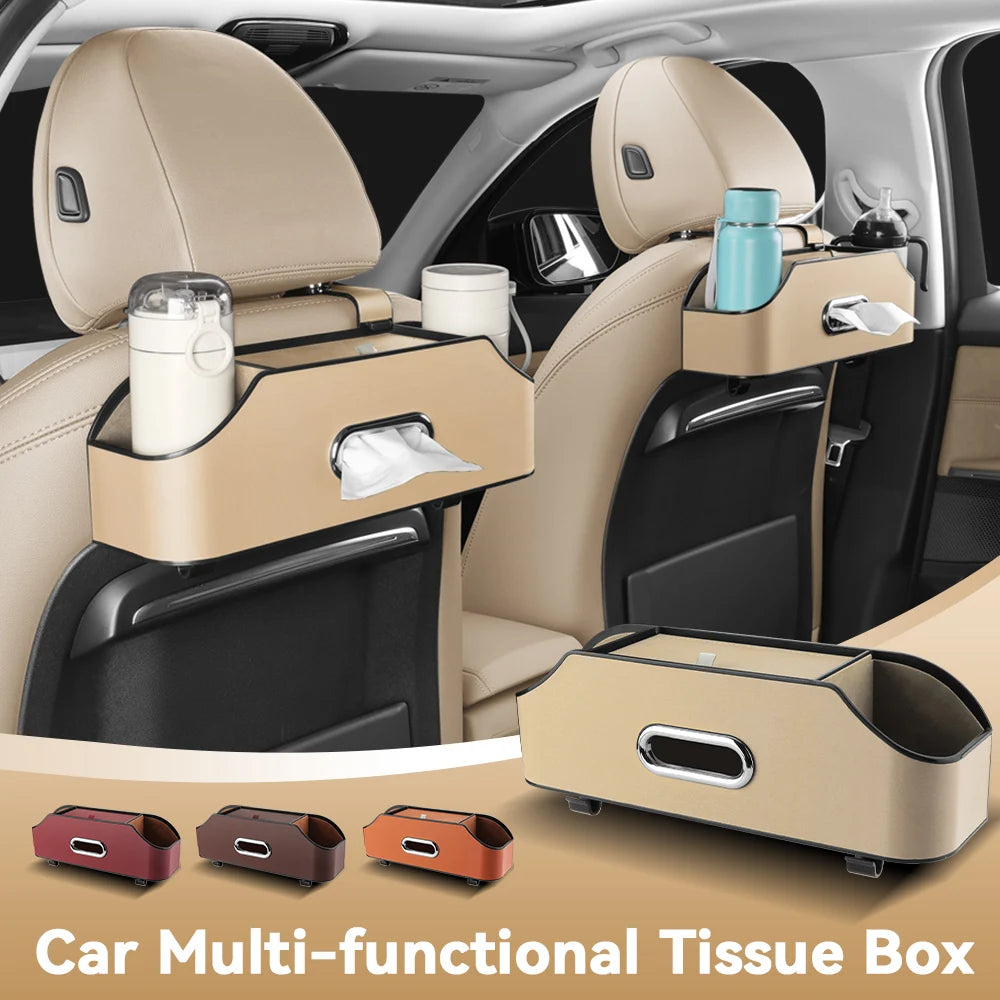 Car Tissue Box Cup Holder Backseat Seat Back Storage Multifunctional Bag Accessories For Jeep Cherokee COMPASS RENEGADE