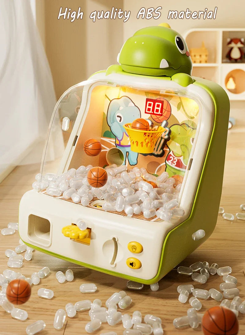 Basketball Shooting Arcade Game Toy - Desktop Pinball Hoop with LED Scoring, Fun Interactive for Kids Family Party Gathering