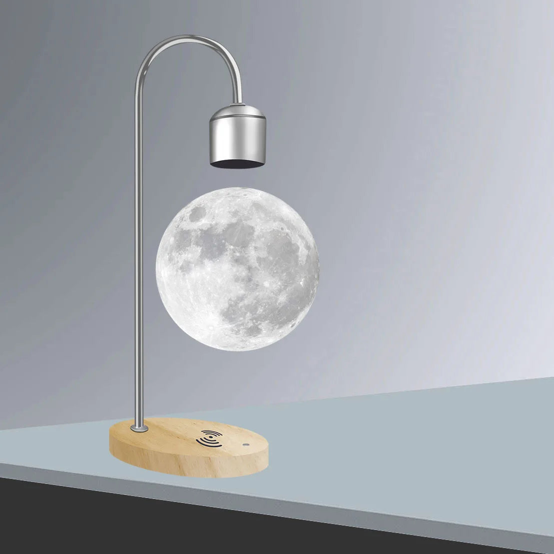 3D Printing Floating Moon Lamp Magnetic Levitation Seamless LED Night Light Creative Home Decoration Table Lamp