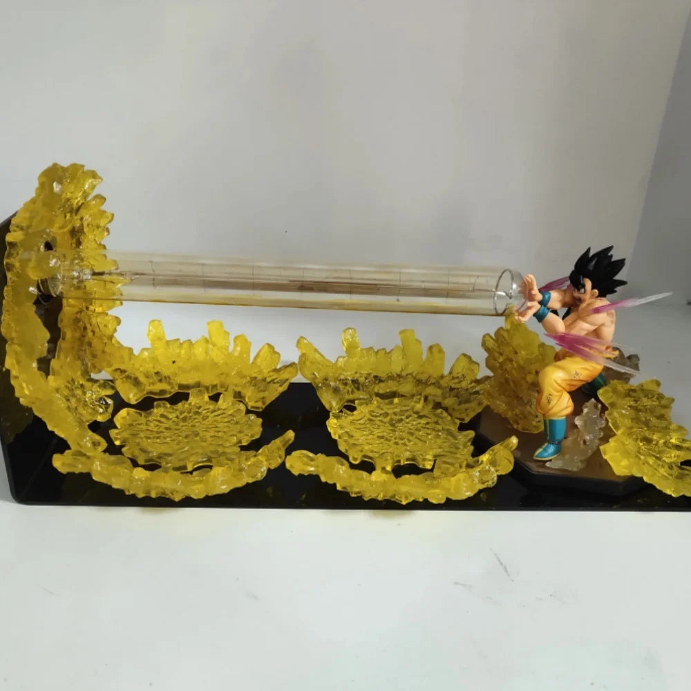 Dragon Ball Anime Son Goku KaMeHaMeHa Lamp Led Bulb Action Figures Model Figurine Figure & Base & Lamp DIY Decoration Collection