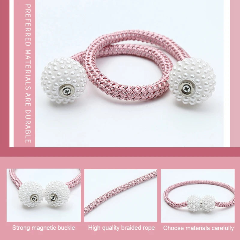 1Pc Magnets Curtains Clamps Curtain Holder Pompom Tieback Magnetic Clips Hanging Balls Tie Back Home Decor Curtain Accessories